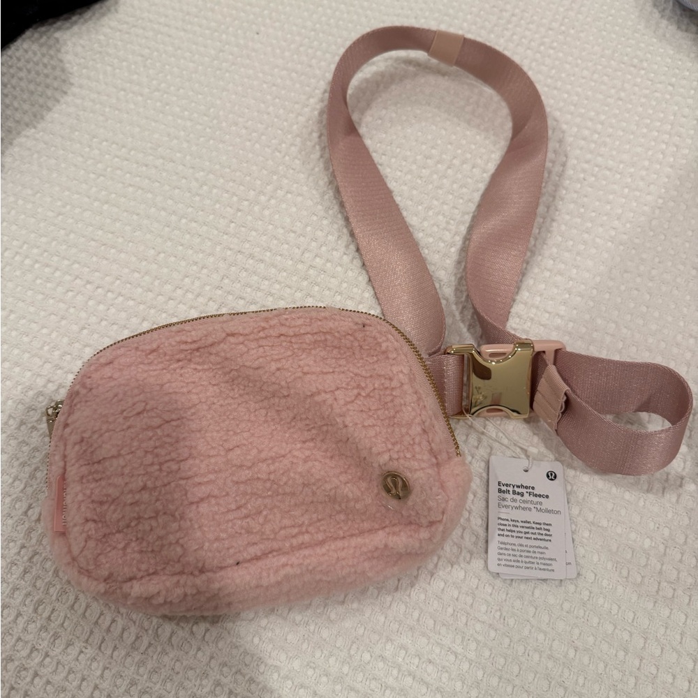 Lululemon Athletica Blush Sherpa Crossbody Bag
